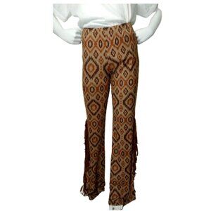 Brown "Native" Pattern Leggings